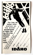 1975 Idaho Winter Tourism Advertisement Vintage Skiing Wonderland DWKK29 - €17,13 EUR