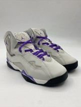 Air Jordan True Flight Grey Purple Shoes 343795-052 Youth Size 6 - £69.40 GBP