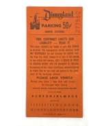 Vintage Disneyland Auto Park Ticket Parking Pass .50 Paper Ephemera Coll... - €16,37 EUR