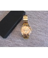 Pinhau A6612 Men&#39;s Gold Wristwatch Quartz Bracelet Stainless Steel Luxur... - $19.75