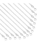 50 Cable Chain Necklaces Silver Plated Link Chains Jewelry Wholesale 18&quot;... - $29.69