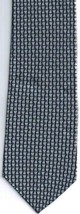 Dockers Necktie Black Silver Geometric 100% Silk Dupont Teflon Treated - $14.55