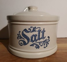 Vintage Pfaltzgraff Yorktowne Salt Box Crock Lid Wall Mount Country Kitchen  - £31.14 GBP