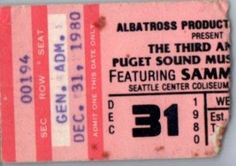 Sammy Hagar Loverboy Ticket Stub December 31 1980 Seattle Washington - £27.37 GBP