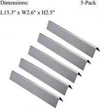 Grill Flavorizer Bars 15.3&quot; 304 Stainless Steel for Weber Spirit E310 E3... - £34.99 GBP
