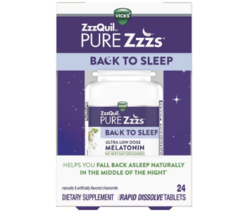 PURE Zzzs Back to Sleep Rapid Dissolve Tablets, Low Dose Melatonin 24.0ea - £24.98 GBP