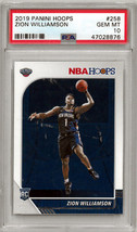 Zion Williamson 2019-20 Panini NBA Hoops Rookie Card (RC) #258- PSA Grad... - £54.22 GBP