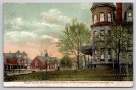 Royersford PA Fourth Ave And Walnut St United Evangelical Church Postcar... - $12.95