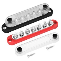 Battery Bus Bar 12V Marine 7 X 1/4&quot; (M6) Power Distribution Block With C... - $43.69
