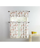 Coffee Corner&#39;s 3 Piece Window Valance Set, 1 Valance And 2 Tier Curtain... - £10.97 GBP