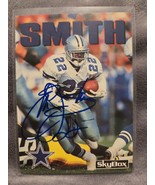 Emmitt Smith Signed Football Card Autographed Dallas Cowboys HOF Auto  - $33.00