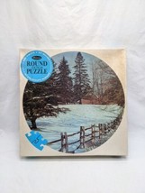 Vintage Round Guild Puzzle Winter In The Country 650 Piece Puzzle Sealed - $49.49