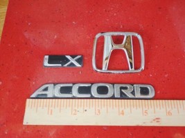 90 1993 honda accord LX rear trunk lid LOGO BADGE chrome emblem 75701-SM... - $13.95