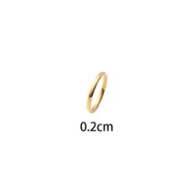 Hot Sell Tarnish Free Gold Plated Finger Ring Minimalist Stainless Steel Basic C - £9.67 GBP