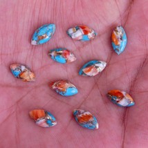 4x8 mm Marquise Natural Composite Oyster Copper Turquoise Cabochon Gems 20 pcs - £11.42 GBP
