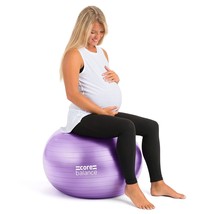 Anti-Burst And Slip Resistant Exercise Ball - Yoga Ball For Workout Pregnancy St - £40.74 GBP