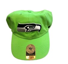 NWT New Seattle Seahawks &#39;47 Brand Franchise On Field Logo Size Large Fitted Hat - £18.15 GBP