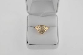 14K Yellow Gold Over Heart Shaped Round Baguette Diamond Pretty Ring 1.25Ct - £81.60 GBP