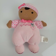 Carters Child of Mine My First Doll Brown Plush pink heart dots dog ratt... - £15.54 GBP