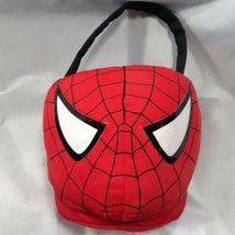 Plush Marvel Spider-Man Halloween Bucket Trick or Treat 12&quot; with Black Handle - £12.55 GBP