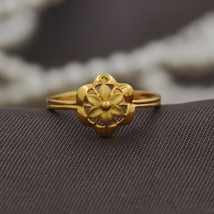 22k Stamp Merry Shine Gold Claddagh Rings Size US 6.25 Sister Gemstone Jewelry - £255.81 GBP