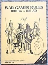 WAR GAMES RULES 3000 BC To 1485 AD (Fully Revised 7th Edition, February 1986) - £10.78 GBP