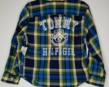 TOMMY HILFIGER Boy&#39;s Spell Out Plaid Shirt Size 4 Long Sleeve NEW - $17.99