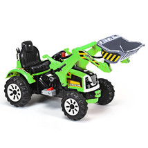 Outdoor Kids Ride On Excavator Truck 12V Battery Powered W/ Front Loader... - £293.77 GBP