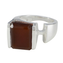 Red Onyx 925 Solid Silver Ring Genuine Jewelry For Mother&#39;s Day Gift US - £30.89 GBP