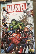 Greg Land SIGNED Marvel 24th Anniversary Art Poster Spiderman Avengers H... - £28.11 GBP