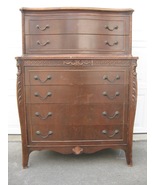 French Provincial Highboy High Boy Dresser Louis XV Chest of Drawers - $750.00