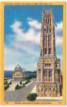 New York Postcard NYC Riverside Church &amp; Grant&#39;s Tomb  - £2.31 GBP