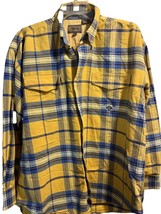 Roper Vintage Men’s L Yellow Plaid Long Sleeve Button Down Cotton Western Shirt - £15.56 GBP