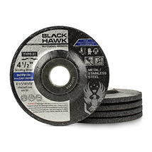 Depressed Center Metal Grinding Wheels for Angle Grinders, 4.5” X 1/4” X... - $27.99