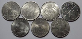 East Germany Ddr 7 Coin Lot 5 &amp; 10 Marks 1971 - 1990 Unc Rare - £58.53 GBP