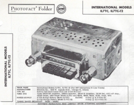 1957 INTERNATIONAL IL7TC-12 R-Line TRUCK RADIO Photofact MANUAL Pickup M... - £7.81 GBP