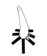 Beautiful Art Deco Black Acrylic Necklace Vintage Jewelry 12.5” - €11,99 EUR