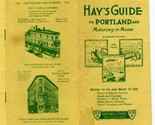 Hay&#39; s Guide Portland &amp; Motoring in Maine Hay&#39;s Drug Store 1946 Maps Inf... - £17.38 GBP
