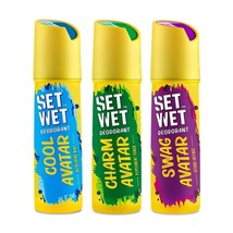 SET WET Deodorant Body Spray Cool Charm Swag Avatar Perfume Fragrance 150ml Each - £20.40 GBP