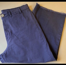 Time &amp; Tru Blue Denim Cropped Pants Size 16 - £7.57 GBP