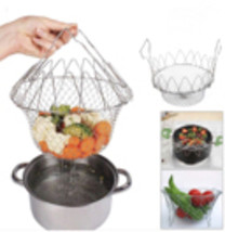 Chef Basket kitchen tool, steam, rinse Utensil 12 in 1 rinse strain pasta - £12.06 GBP