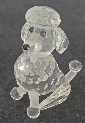 Primary image for Retired Swarovski Crystal Poodle Sitting Figure Figurine Dog