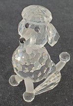 Retired Swarovski Crystal Poodle Sitting Figure Figurine Dog - $95.00