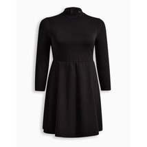 NWT Womens Plus Size 3X Torrid Black Mini Studio Cupro Mock Neck Dress - £23.11 GBP
