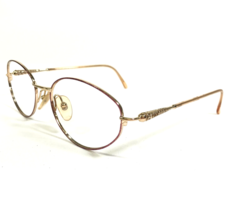 Christian Dior Eyeglasses Frames CD 3570 47O Red Gold Round Full Rim 55-18-135 - £93.44 GBP