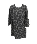 Calvin Klein Women&#39;s Gray Floral Printed Bell-Sleeve Sheath Dress 10 NWT... - £30.36 GBP