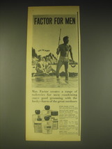 1962 Max Factor Toiletries for Men Advertisement - Fatal for Women - £14.57 GBP