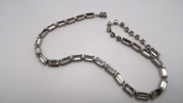 Vintage WEISS Rhinestone Necklace Missing Two Stones 12&quot;-14.5&quot; - £15.82 GBP