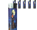 Vintage Witchcraft Witches D8 Lighters Set of 5 Electronic Refillable Bu... - $15.79