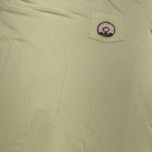Super Massive Clothing Embroidered Donut Pocket T Shirt Large Yellow Unisex - £7.15 GBP